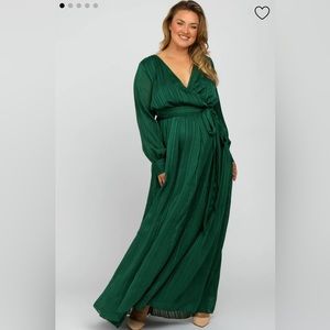 Sparkle / Metallic Green Pinkblush Maternity Dress 1X